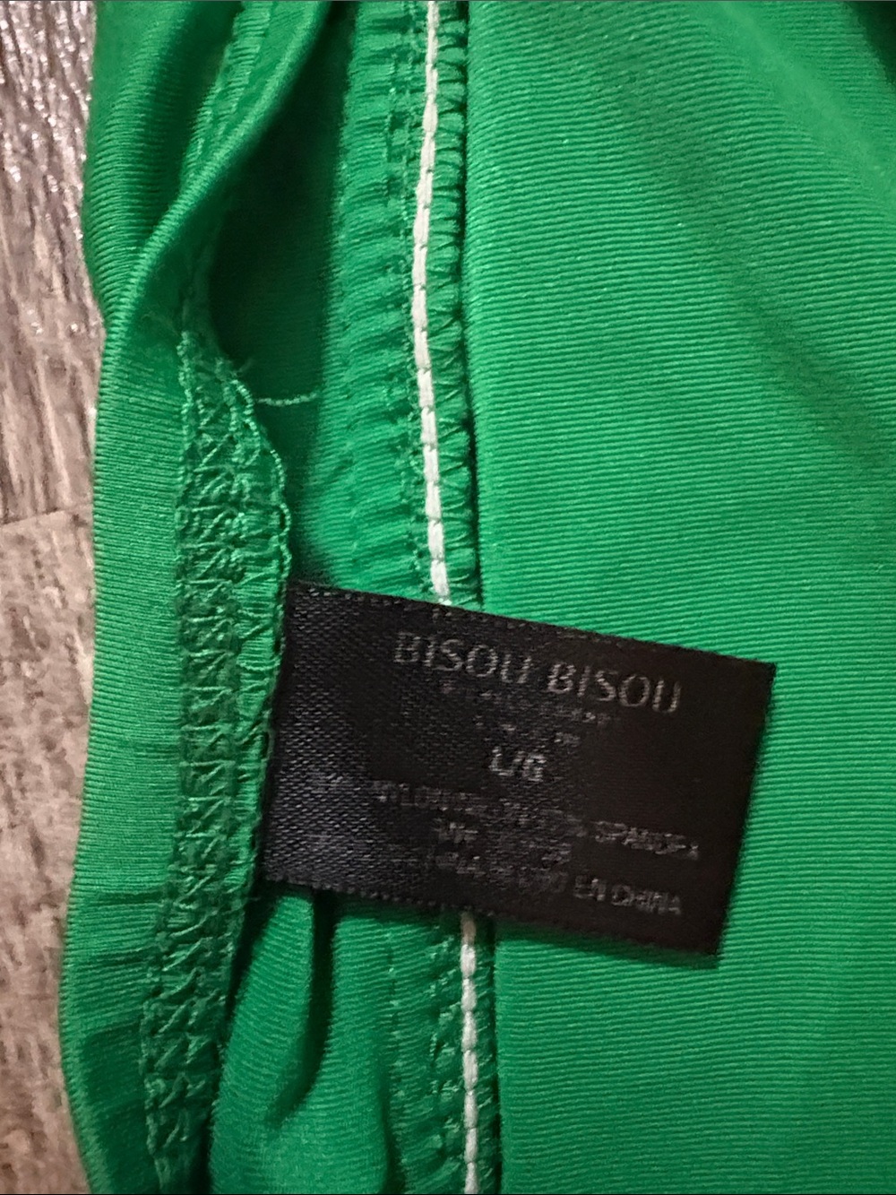 Vintage Y2K Bisou Bisou Green Halter Tankini Swim Top Large - Picture 3 of 4